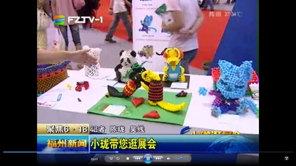 福州电视台报道乐为塑菱和乐为魔珠